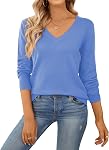 QUALFORT Women's Sweater 100% Cotton Soft Knit Pullover Sweaters