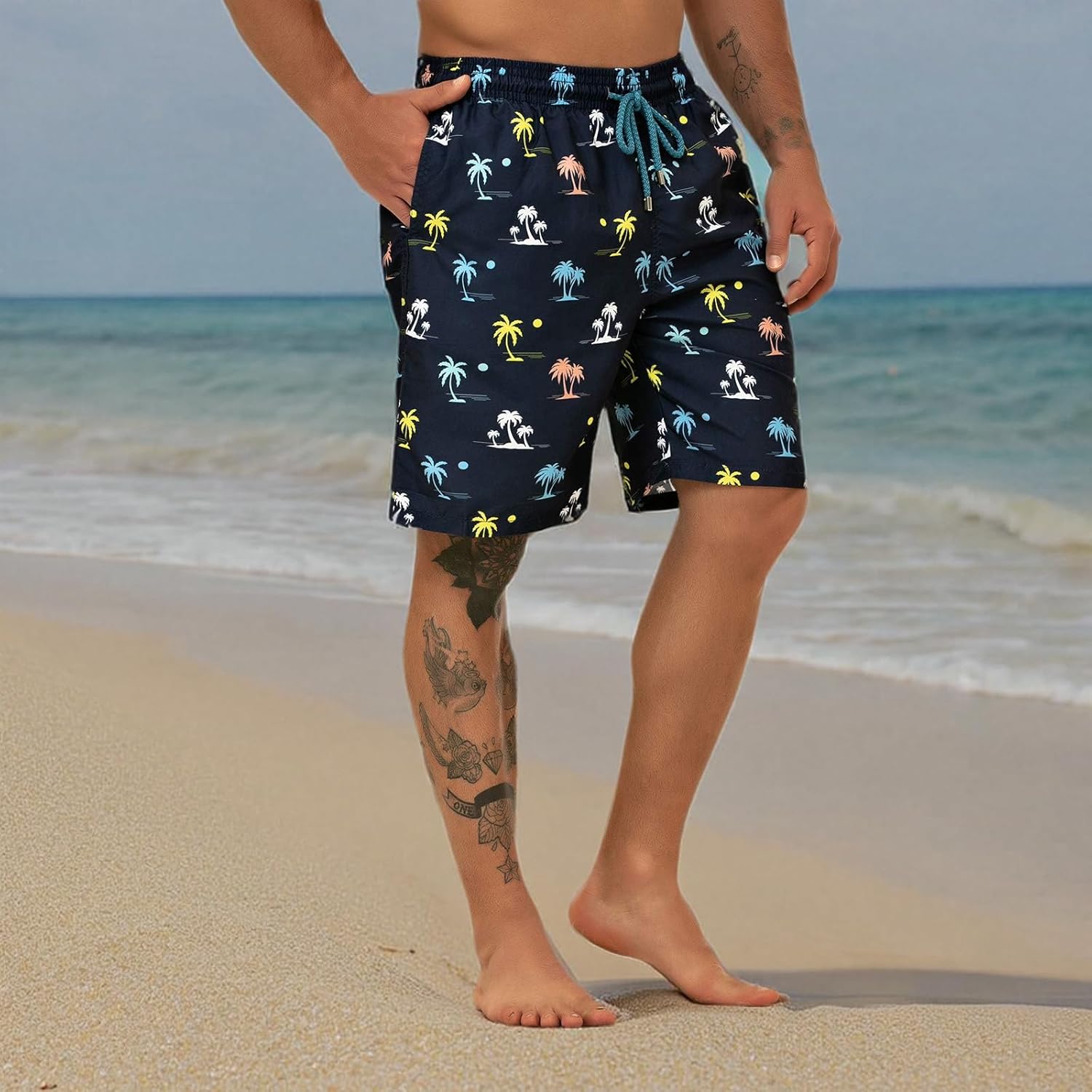 KAILUA SURF Big and Tall Mens Swim Trunks, 9" Mens Designer Bathing Suit Boardshorts - Image 6