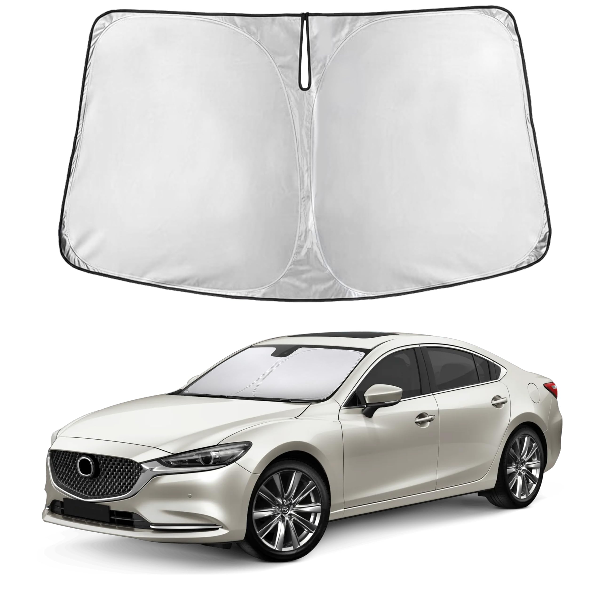 EcoNour Windshield Sun Shade Compatible for Mazda 6 2014–2019 2020 2021