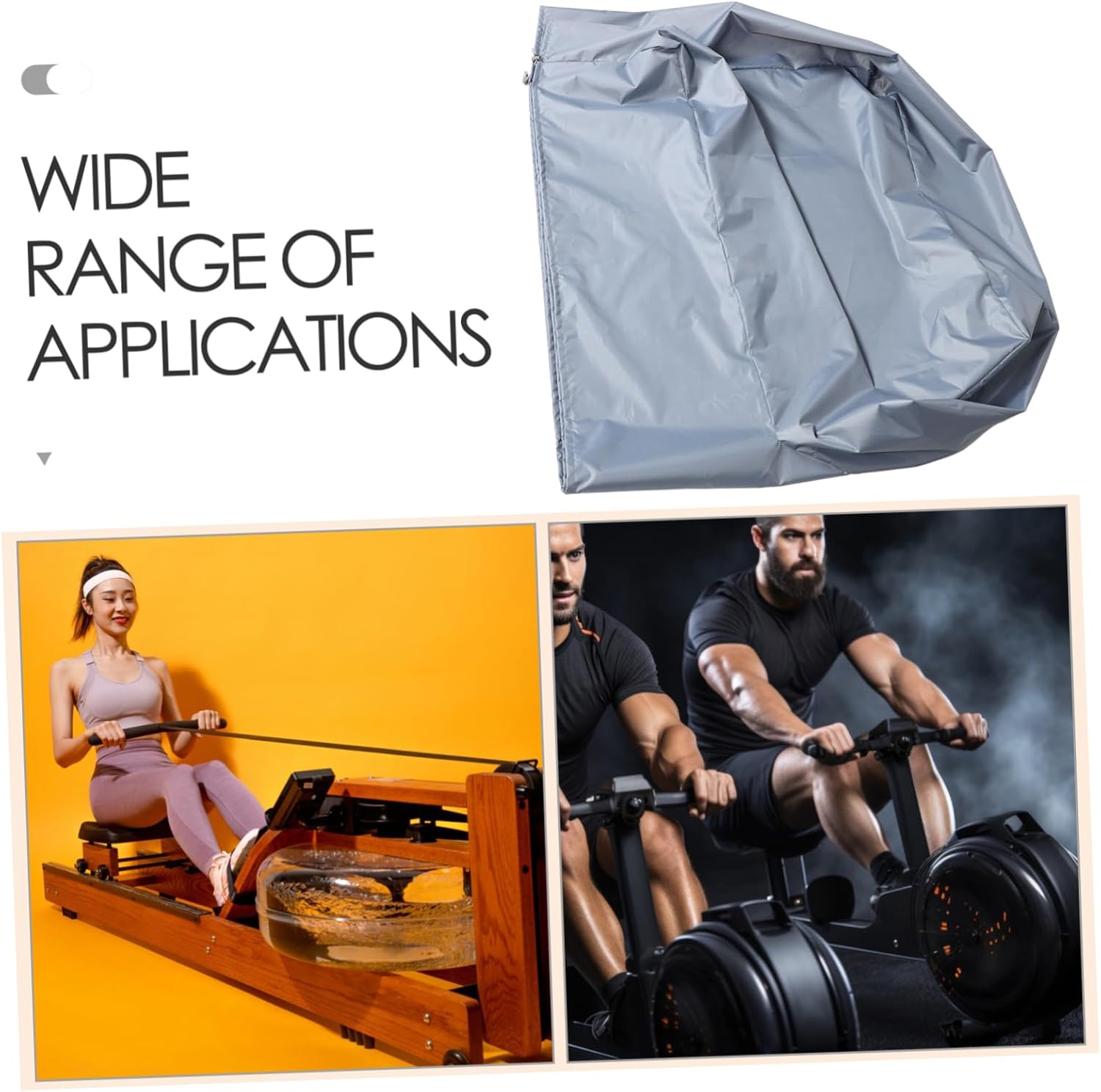 1pc Rowing Machine Protective Cover Heavy Duty Oxford Fabric Dustproof Fit for Fitness Equipment