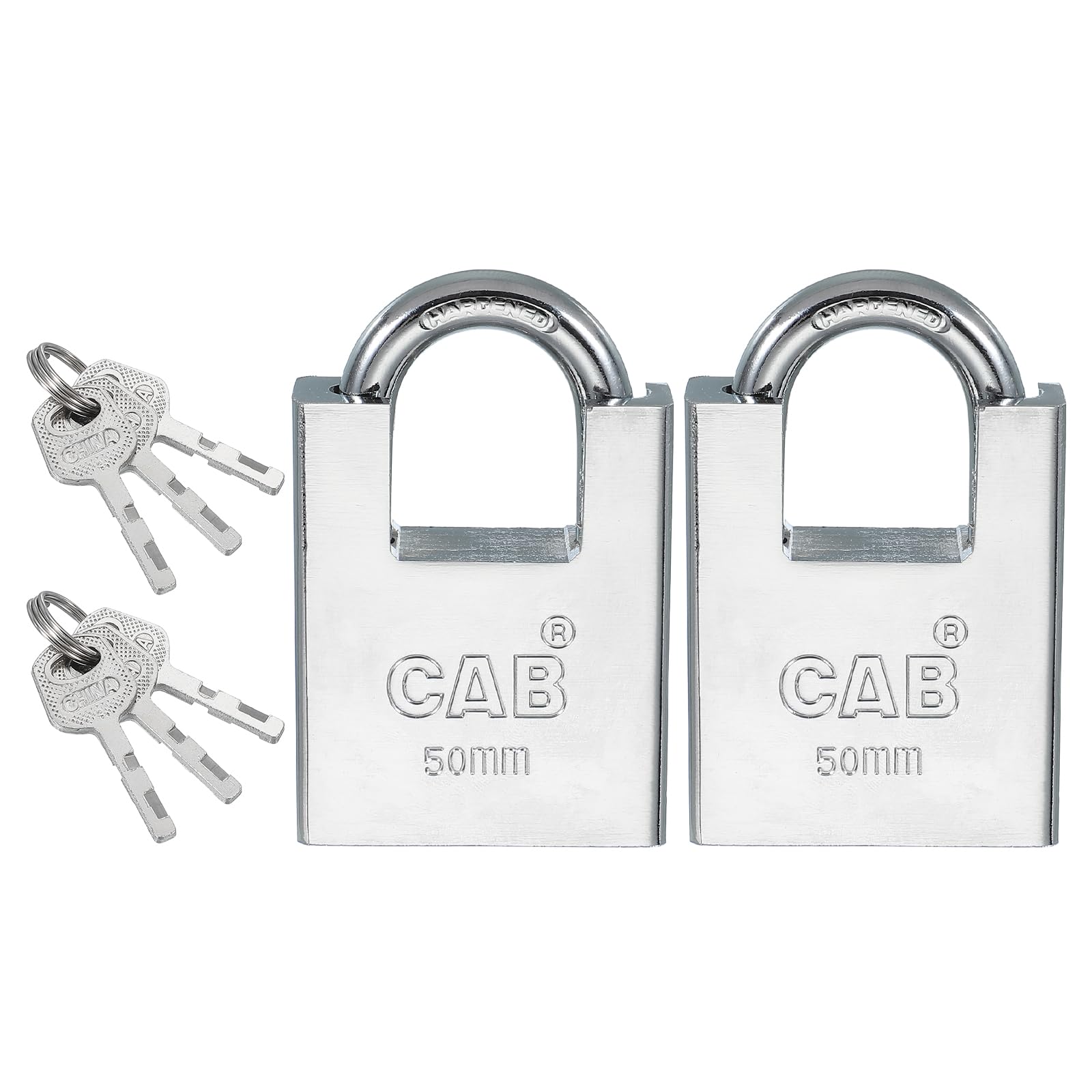 Cadenas en acier inoxydable 48 mm PATIKIL avec anse durcie et clés