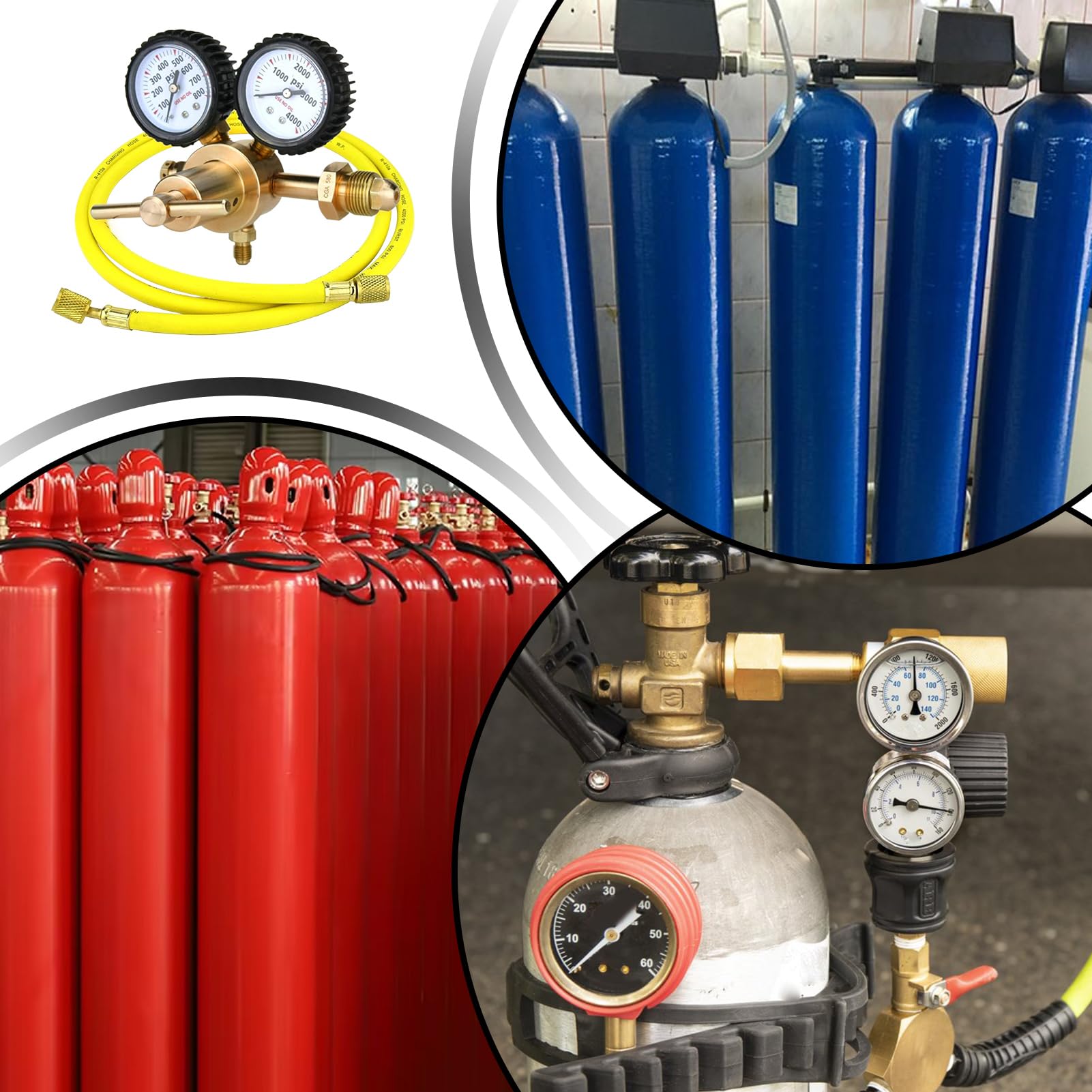 Regulador De Nitrógeno Para HVAC Preciso Alta Presión Antifugas | Regulador De Gas Nitrógeno Antifugas Para Aplicaciones En HVAC, Soldadura, Industria, Laboratorio, Taller, Y Para El Hogar