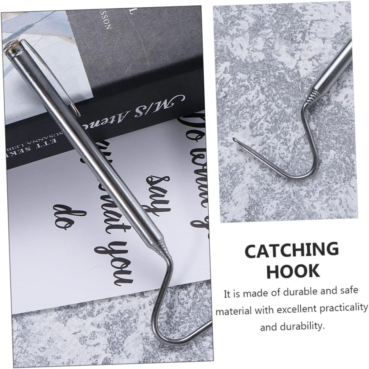 SUPVOX Practical Snake Catching Hooks 2pcs Large Snake Grabbers Retractable Hooks