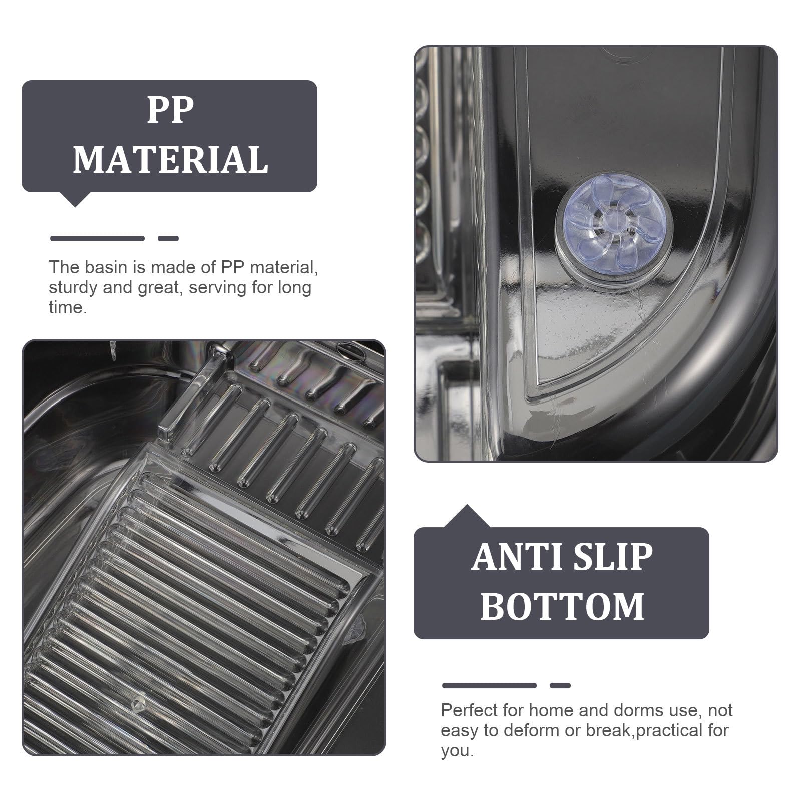 Abaodam Lavabo de Ropa Manual con Tabla para Lavar Ropa de PP Práctico para Uso Hogar y Lavado Interior Adecuado para Bebés