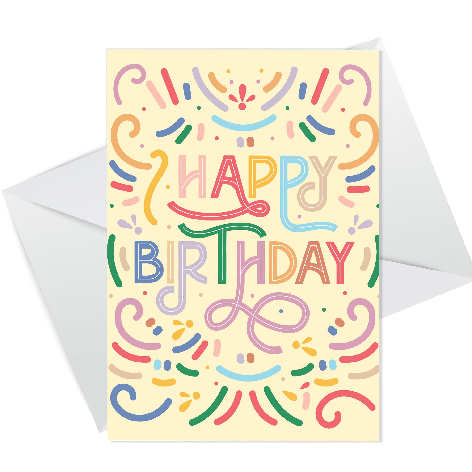 RED OCEAN Funny Happy Birthday Card Cute For Him Her Party Celebration Son Daughter Cards