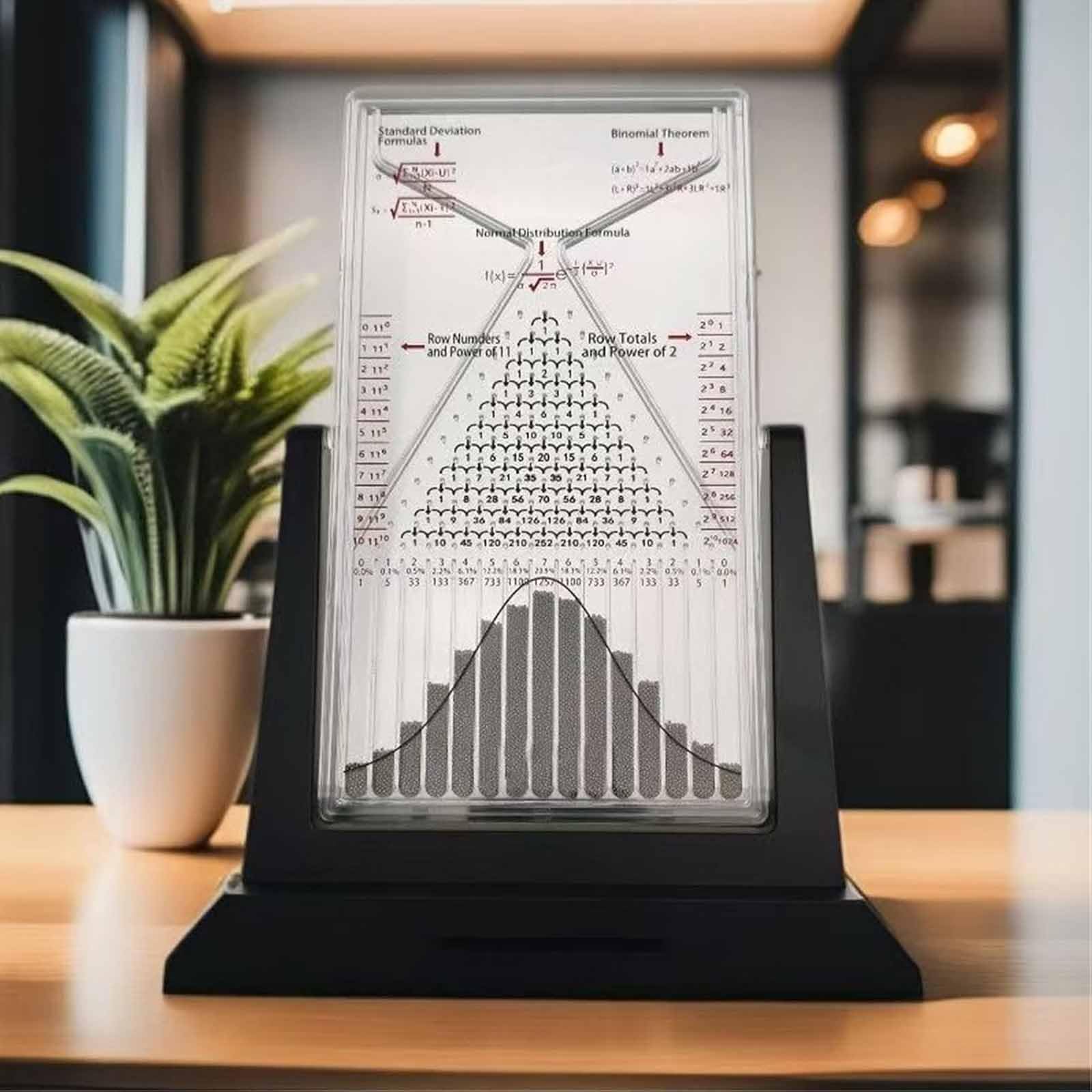 Tableau De Galton, Tableau De Galton De Bureau, Outil Pédagogique pour Laboratoire De Physique, Démonstration Efficace des Lois Statistiques, Modèle De Démonstration des Probabilités avec Courbe