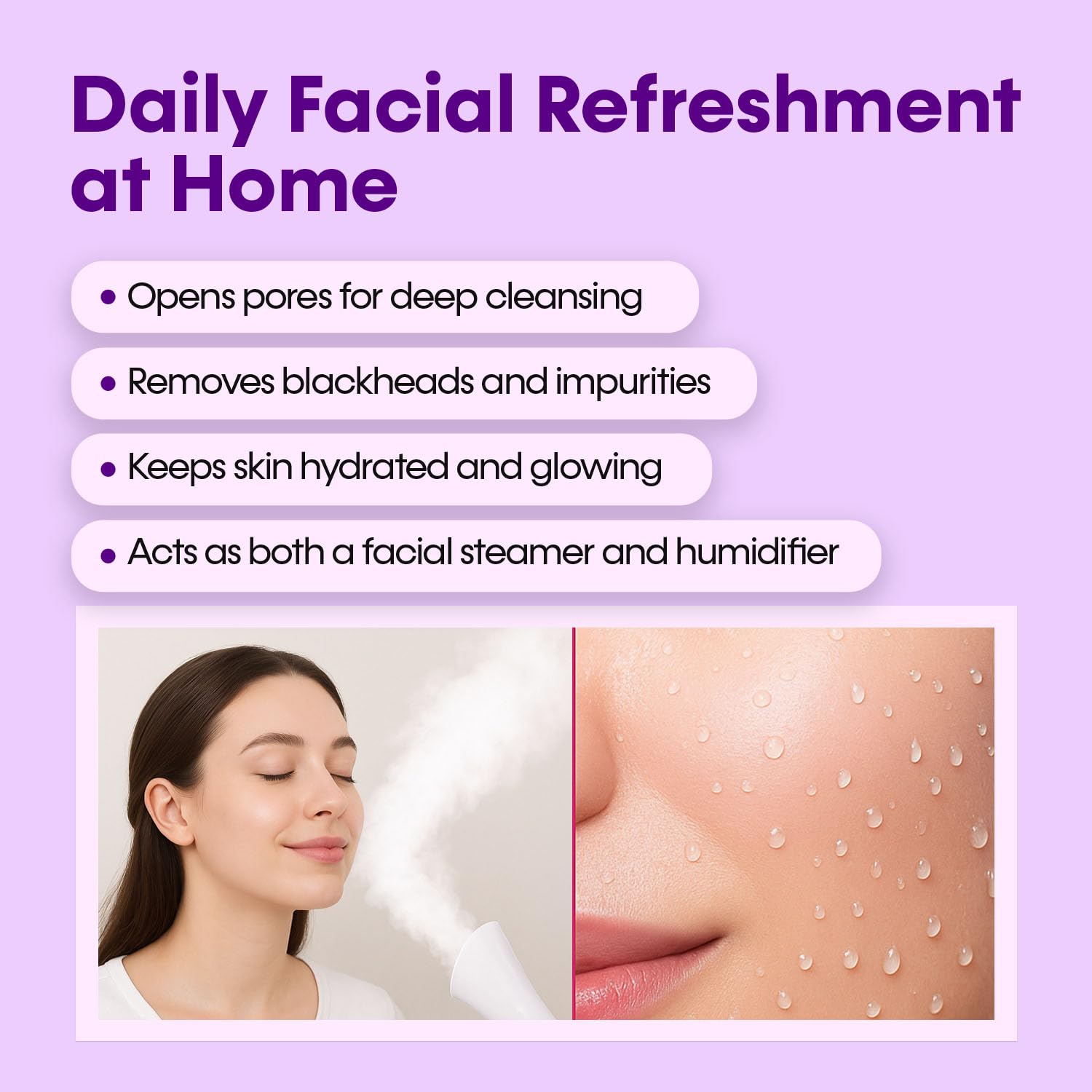 Dealsure Steamer for Face Steam Facial – Nano Cure with UV Sterilization, Nano Ionic Technology, Steamer for Cold and Cough, Inhaler & Vaporizer for Adults & Kids - Image 8 thumbnail