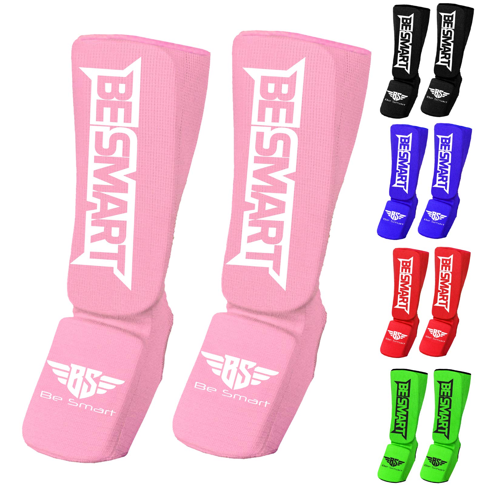 BE SMART INTERNATIONAL LTD Kids Kick Boxing Shin Protectors/Guard Foot Pads Junior Shin Instep Children (Pink, XXXS (3 to 8 Years)) - Image 2