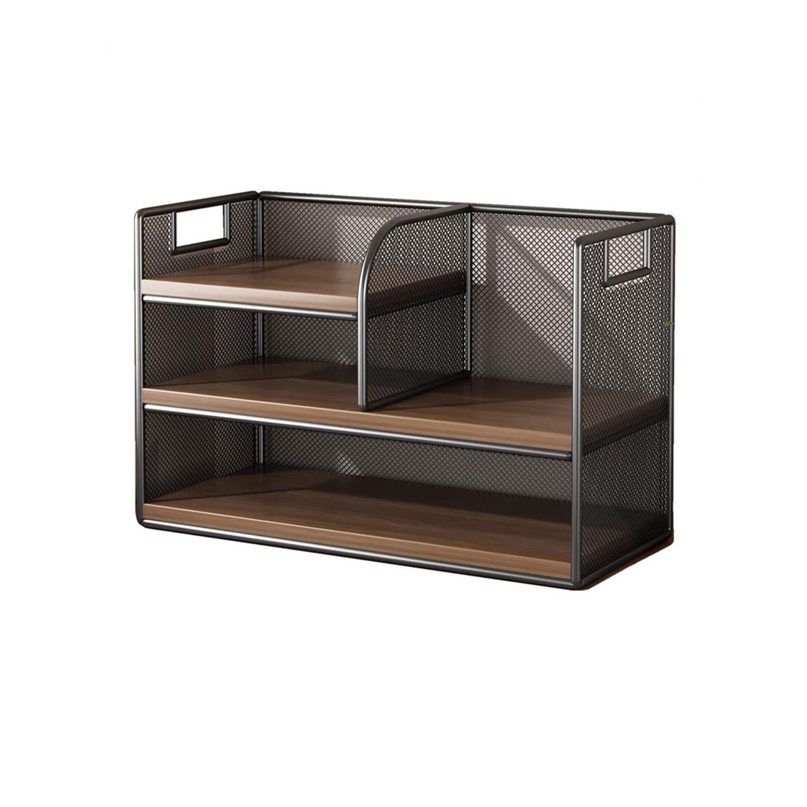 Zhaoj24-05 Bookcase Industrial Style Iron Metal Tabletop Bookshelf with Density-board Open Organizer Shelf
