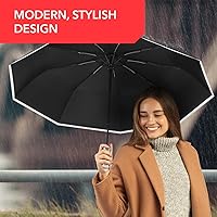 Vista 15 de REPEL Windproof Travel Umbrella - Compact & Withstands Winds up to 85MPH , Strongest Premium Auto Folding Umbrella for Rain and Sun - Durable, Light
