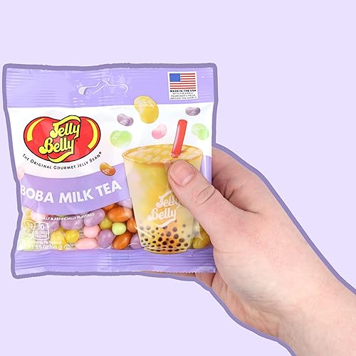 Miniatura 5 de Boba Milk Tea Inspired Jelly Beans, caramelos masticables de sabores surtidos, regalo para cumpleaños y recuerdos de fiesta, calcomanía de remolino