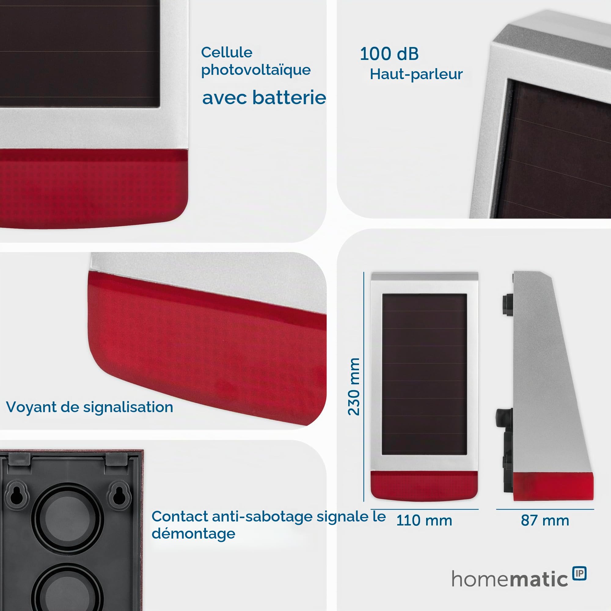Homematic IP Sirène d’Alarme, Maison Connectée – Extérieur