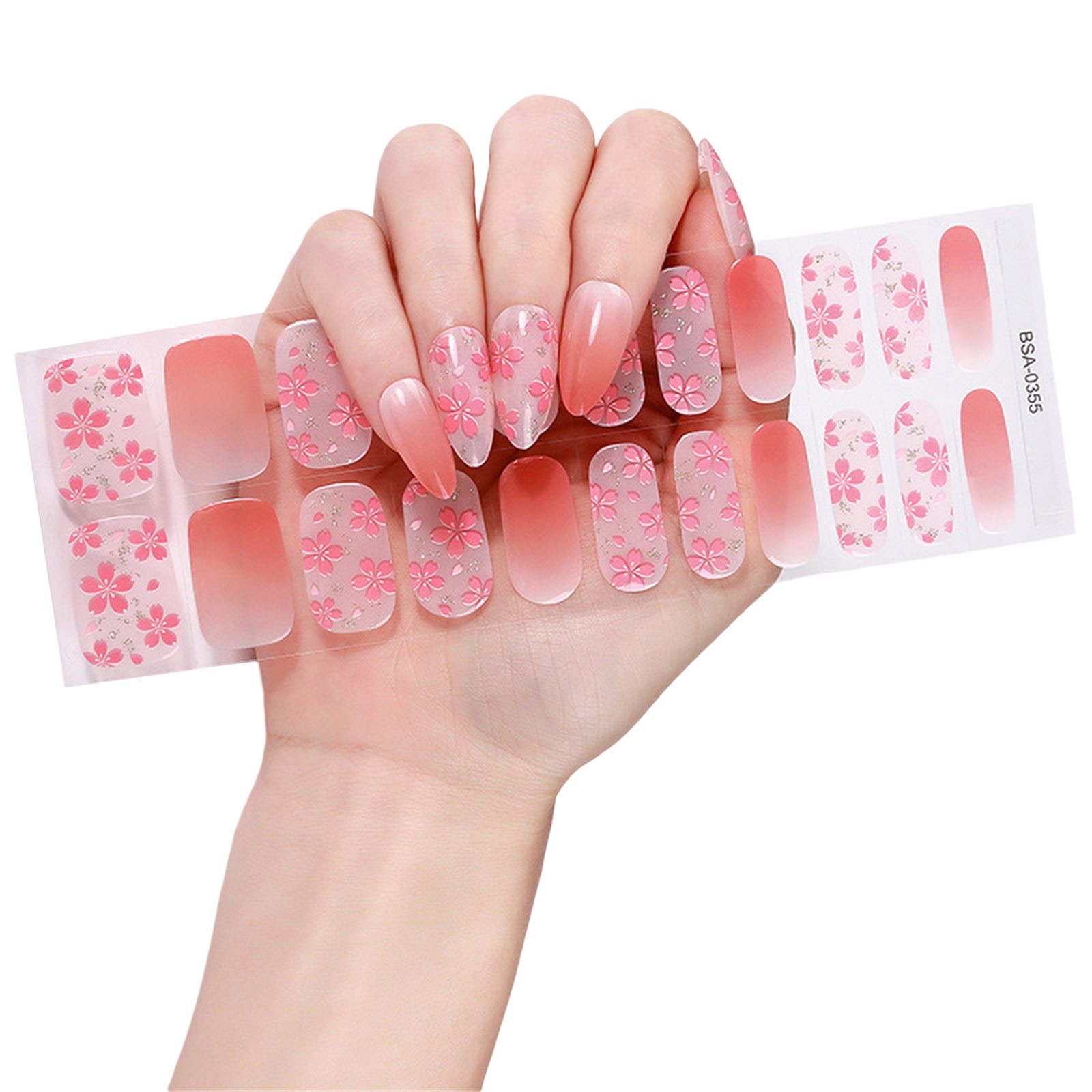 1Set Professional Gels Nails Stickers French Manicure Look Effortless Application Finish Easy Apply Nails Art