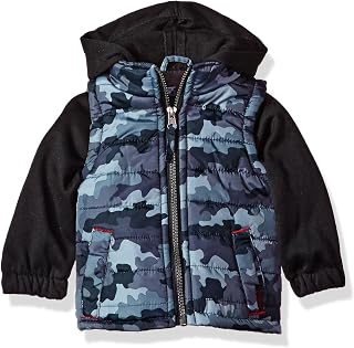 iXtreme Baby Boys Inf Camo Print Vest W/Fleece Hood&Sleeve, Grey, 24M Price In India