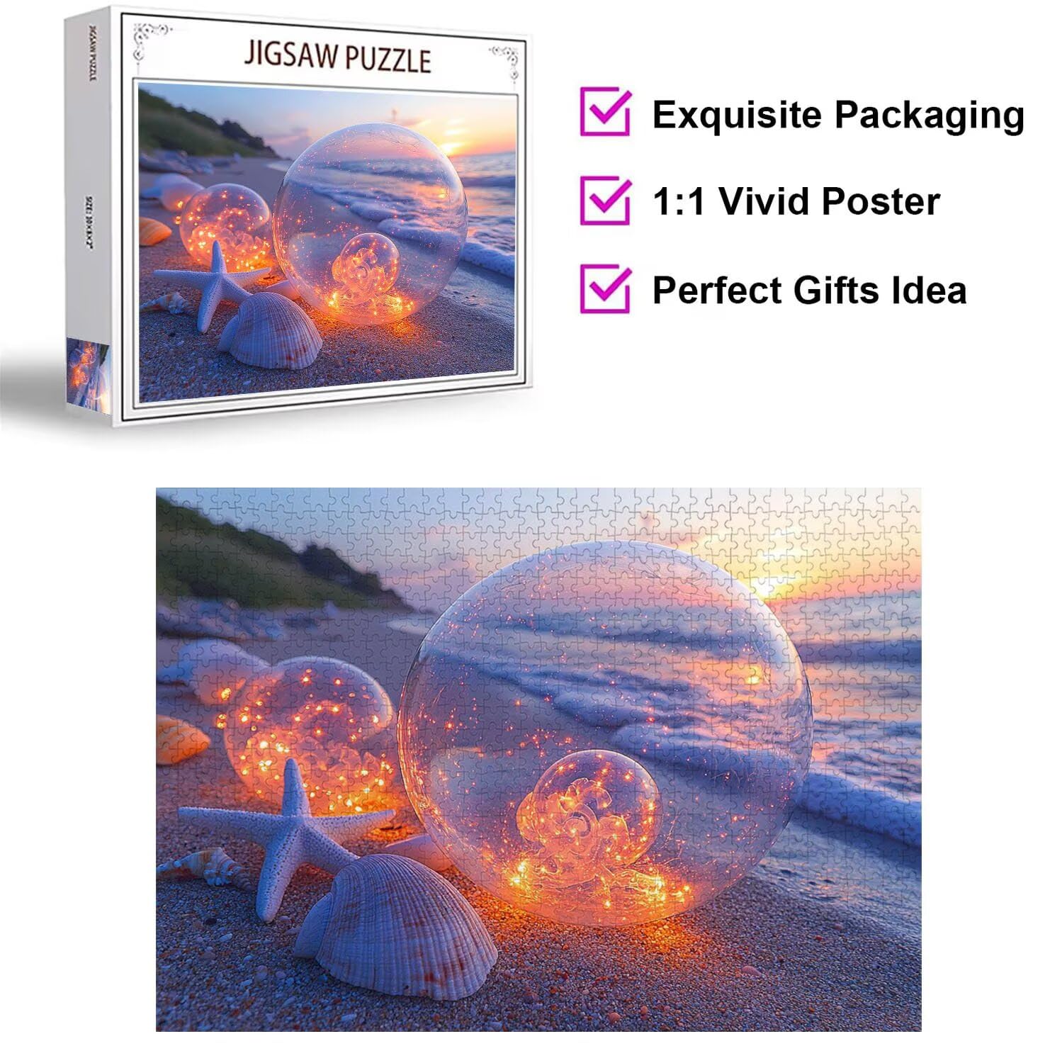 Puzzle 1500 sztuk Bubble Trudne Drewniane Puzzle n-679