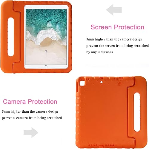 Miniatura 3 de UUcovers Funda infantil para iPad de 987 generación de 10.2 pulgadas con mango giratoriosoporte, ligera, suave, espuma EVA, a prueba de golpes,