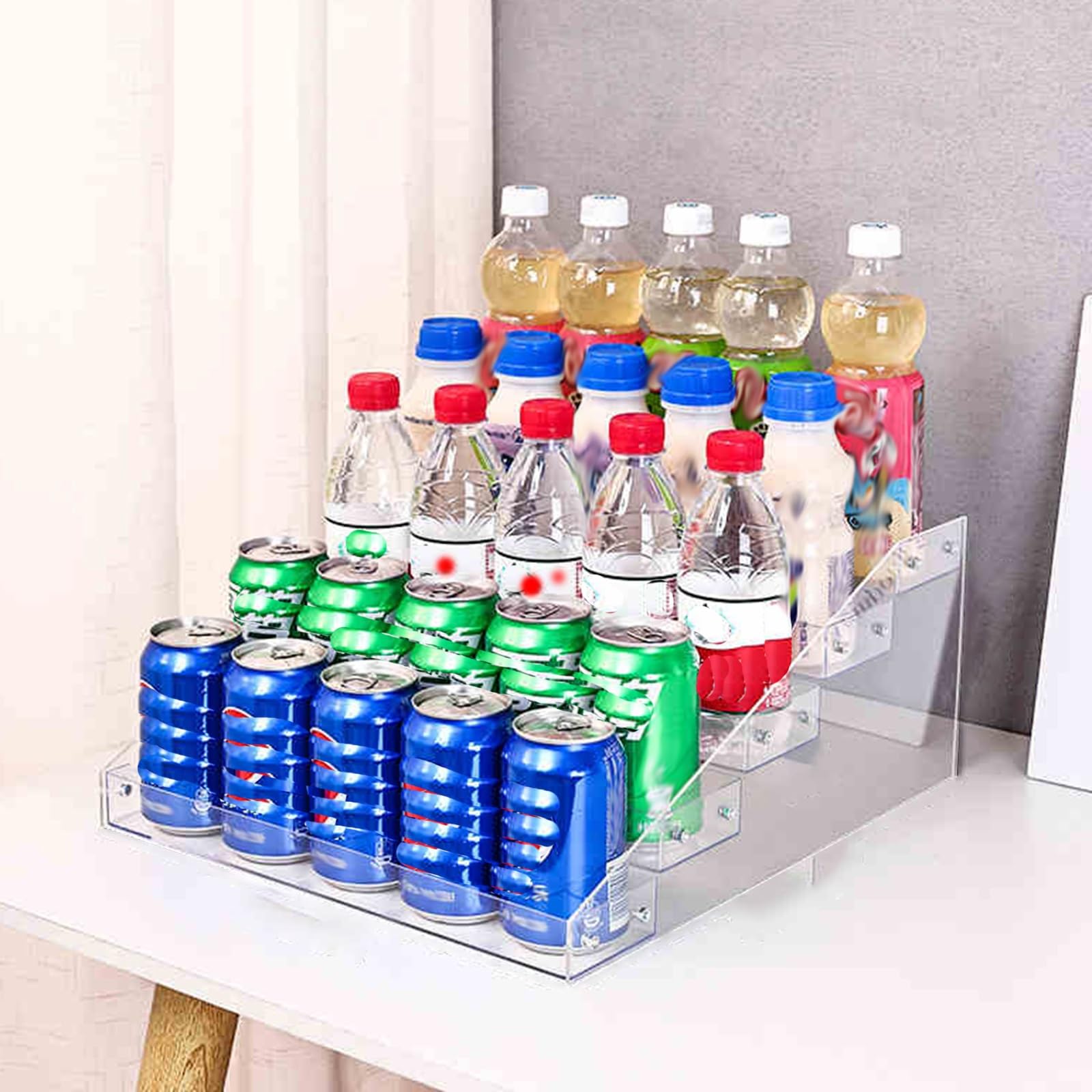 Estante para aperitivos Expositor de Bebidas para Supermercados/ Fiestas/ Oficina, Especiero de Cocina para Encimera, Estante transparente para Snacks para Panadería/ Cerveza/ Medicina/ Patatas fritas