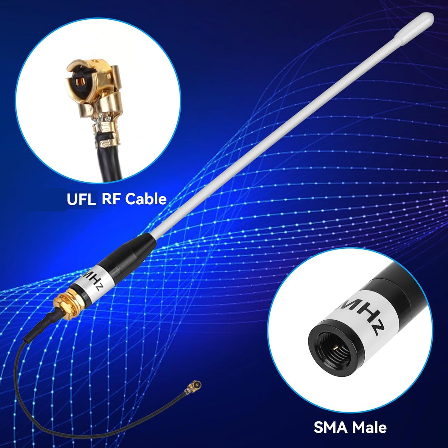 Meshtastic LoRa Antena 868 MHz10 DBi De Ganancia – Omni SMA Macho 17 Cm Largo Alcance Soft Whip Antena (rojo