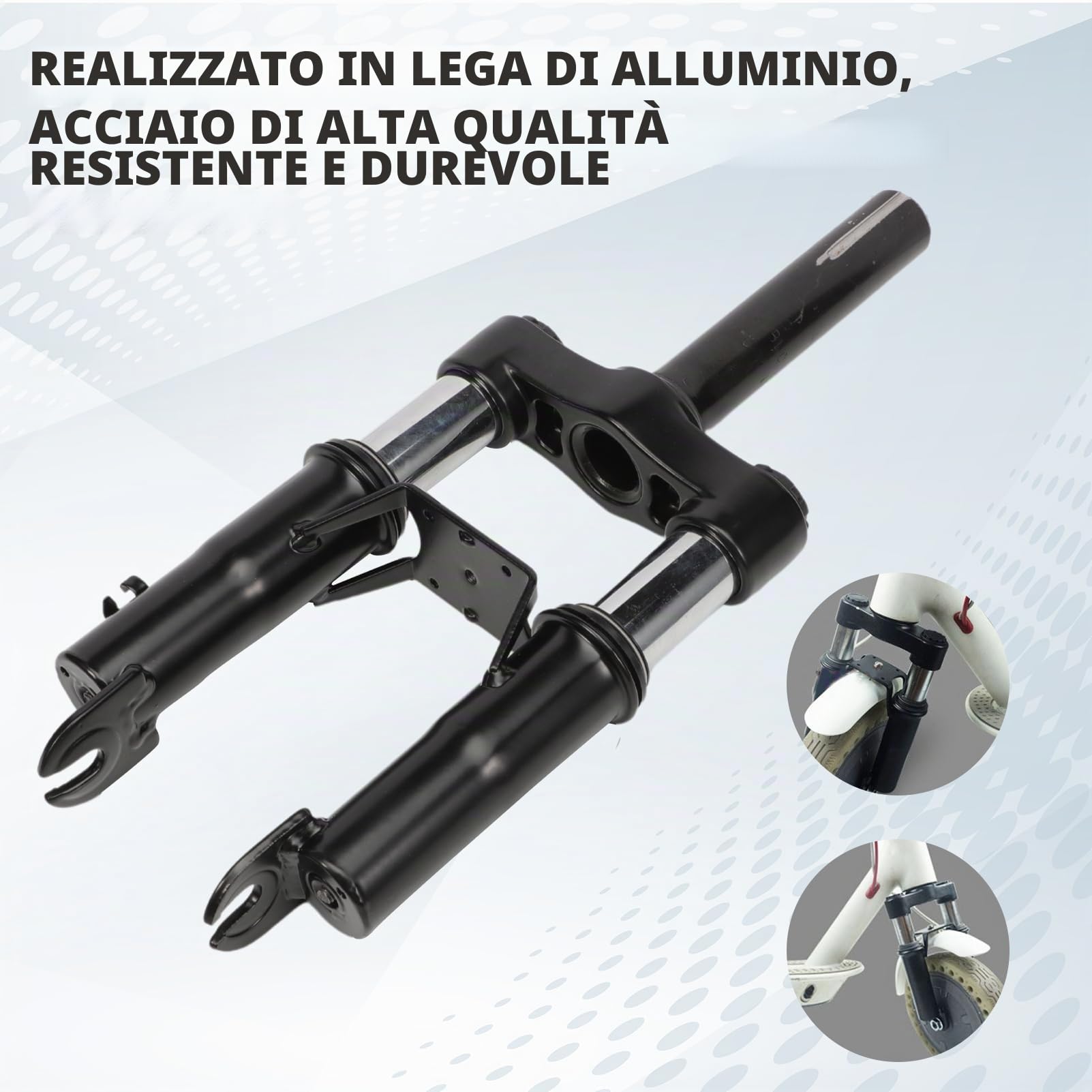 Set di sospensione con forcella ammortizzata anteriore per Xiaomi M365 Pro/Pro2/1S/Essential Lite/Mi 3 Parafango/Supporto per piedi/Parti di ammortizzazione per scooter