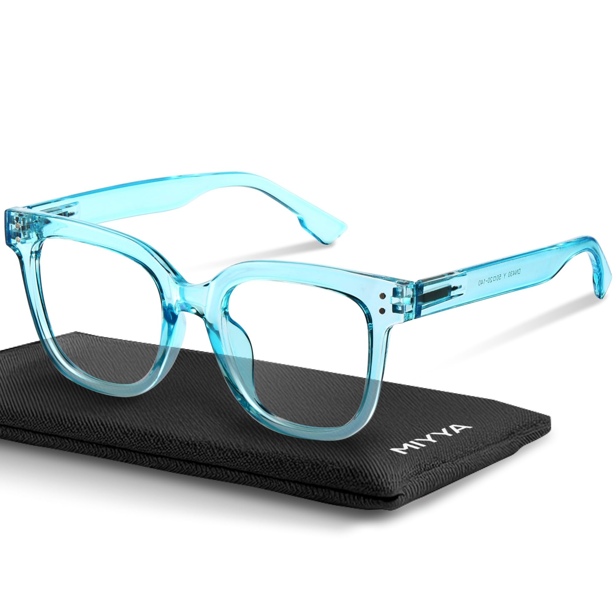 Gafas de luz azul Miyya para mujer, de gran tamaño, con bloqueador de luz azul UV, monturas gruesas, cómodas y elegantes durante todo el día.