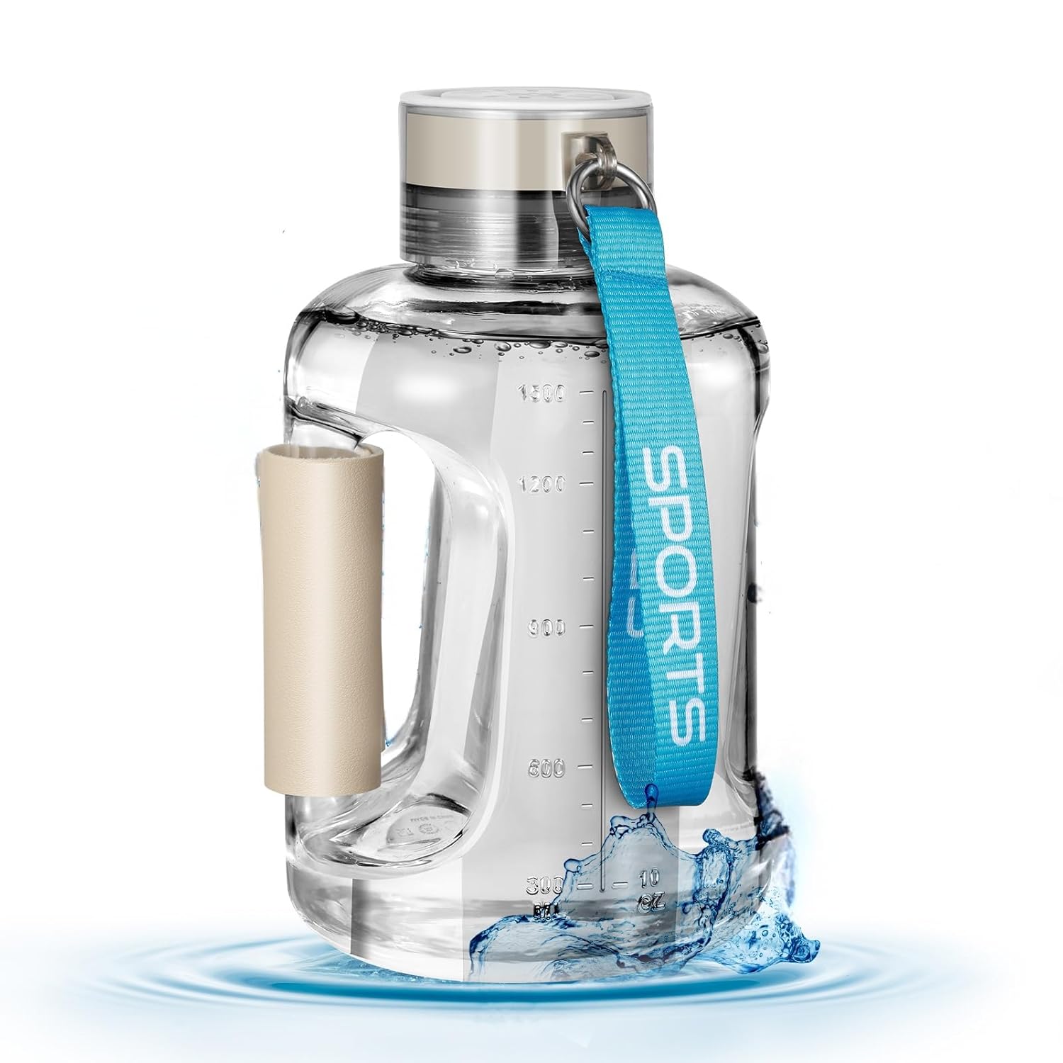 Advanced 51oz/1.5L Hydrogen Water Bottle Generator - Hydrogen Water Ionizer Machine for Enhanced Hydration, Ideal for Office, Travel, Gifting, and Fitness - White