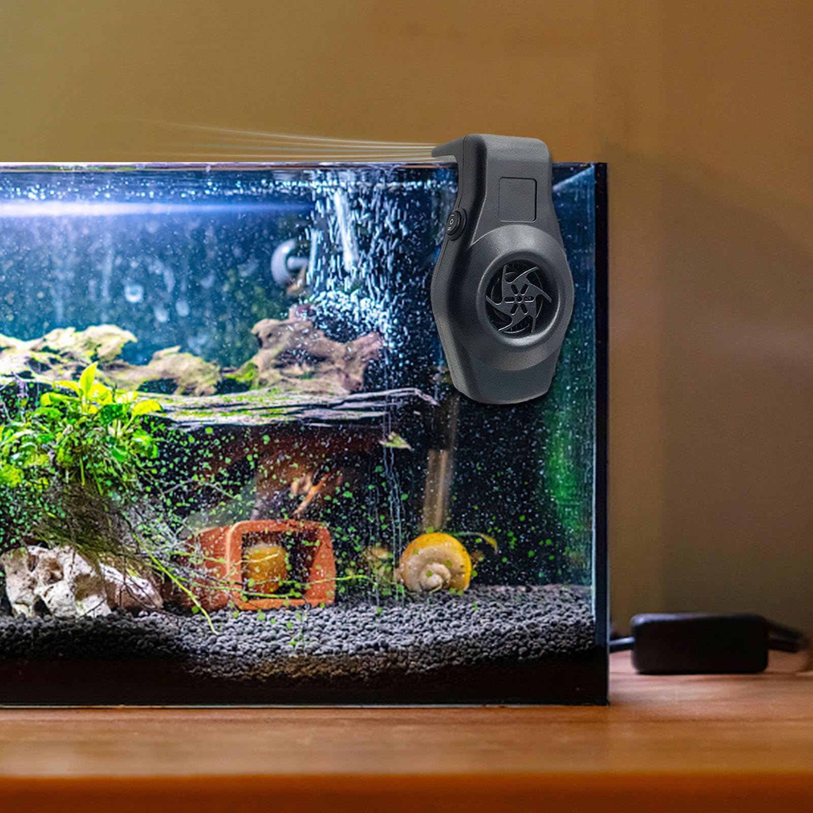 Tktouci 1pieces Aquarium Chiller | Fish Tank Fan Cooler | Fish Tank Radiator | Cooling System | Temperature Control Fan | Efficient Temperature Control Tool For Aquarium | 12.5 * 7 * 3cm