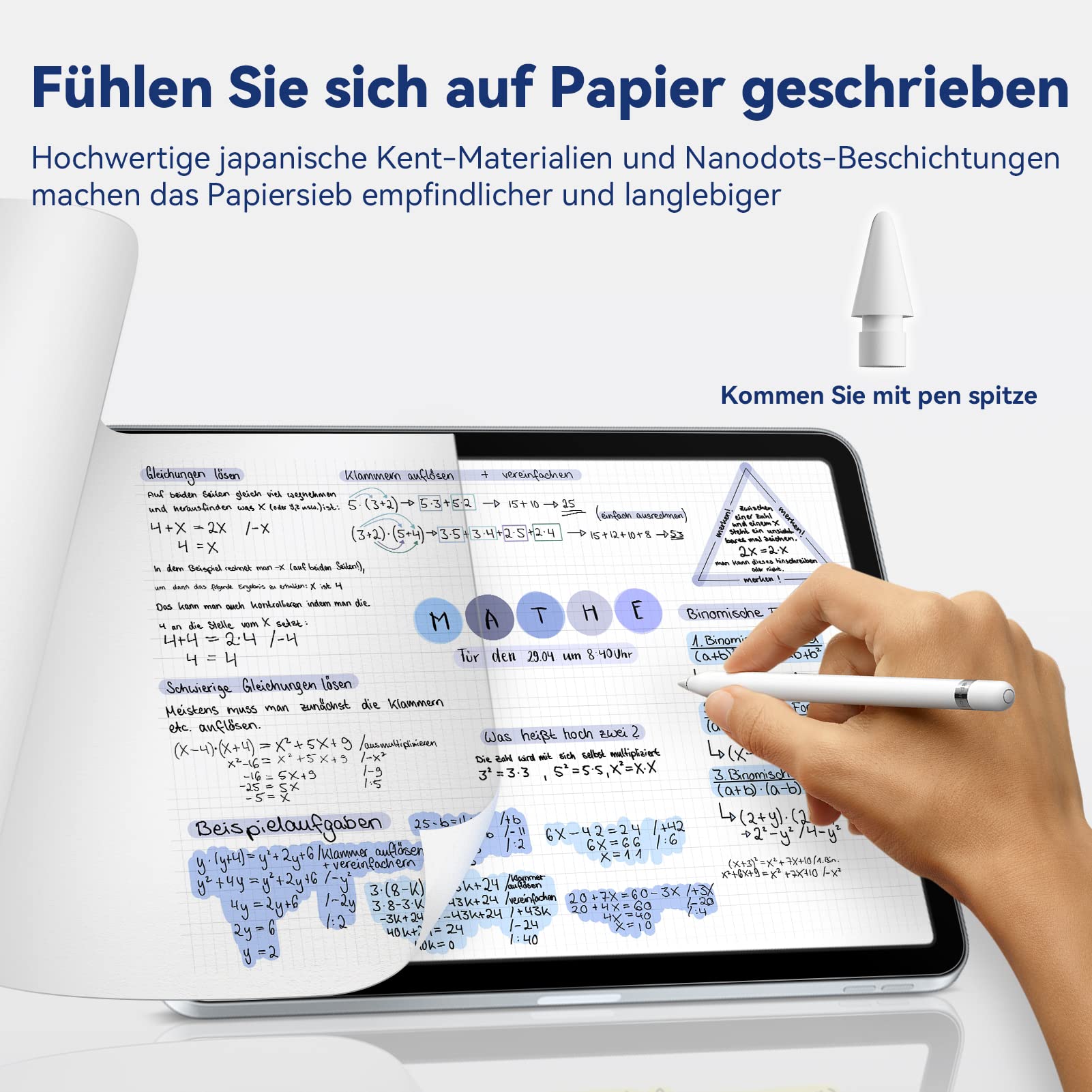 2x Matte Schutzfolie IPad Air 3 & Pro 10.5 Zoll - Papiergefühl Zum Zeichnen