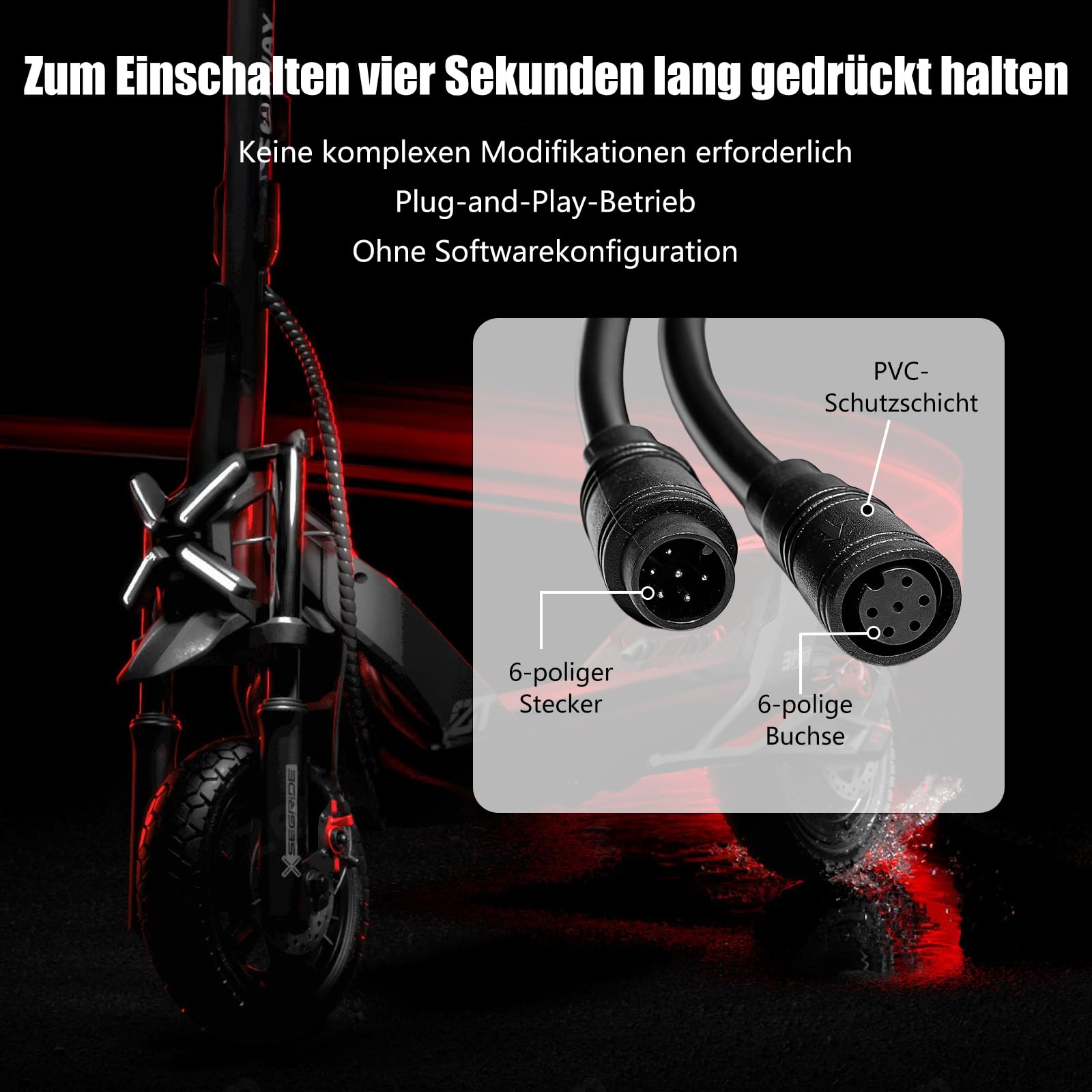 Cable de conexión Compatible con Ninebot ZT3 Pro D – Accesorio de Repuesto para Sistema de Control de Scooter eléctrico