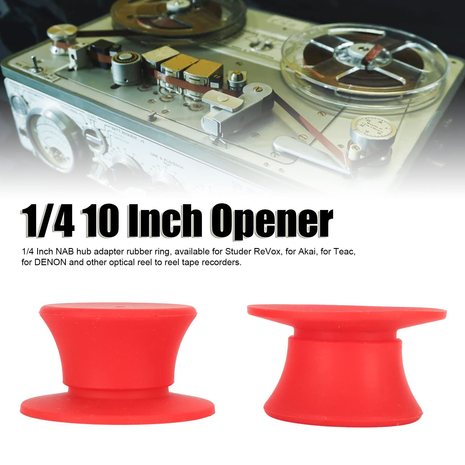1/4 Inch Nab Hub Optical Shaft Adapters Reel to Reel Tape Opener for Studer ReVox Akai Teac DENON