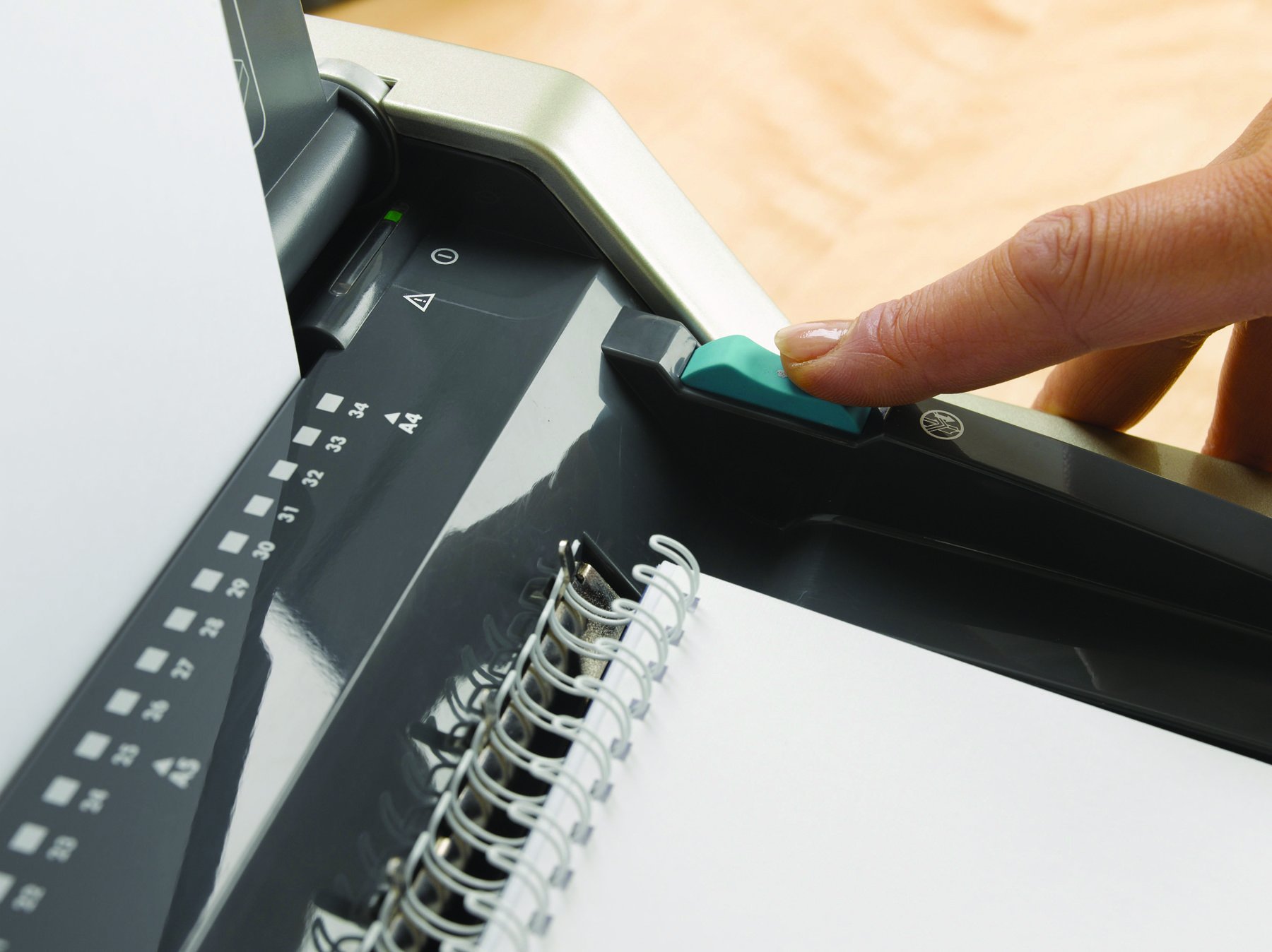 Fellowes Galaxy-E Wire Perforelieur électrique avec anneaux métal Gris clair Gris anthracite