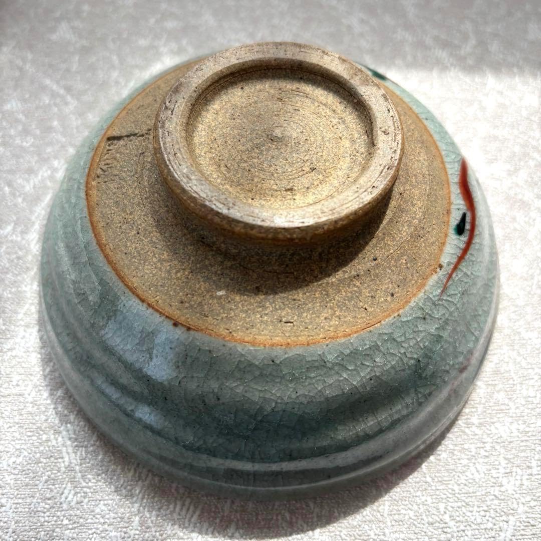 ♥仁清写し♥　銀菱　筒茶碗　④　平安桐鳳　共箱付き　茶碗　茶道具　骨董　古玩 仁清写し 銀菱 筒茶碗 4 平安桐鳳 共箱付き 茶碗 茶道具 骨董