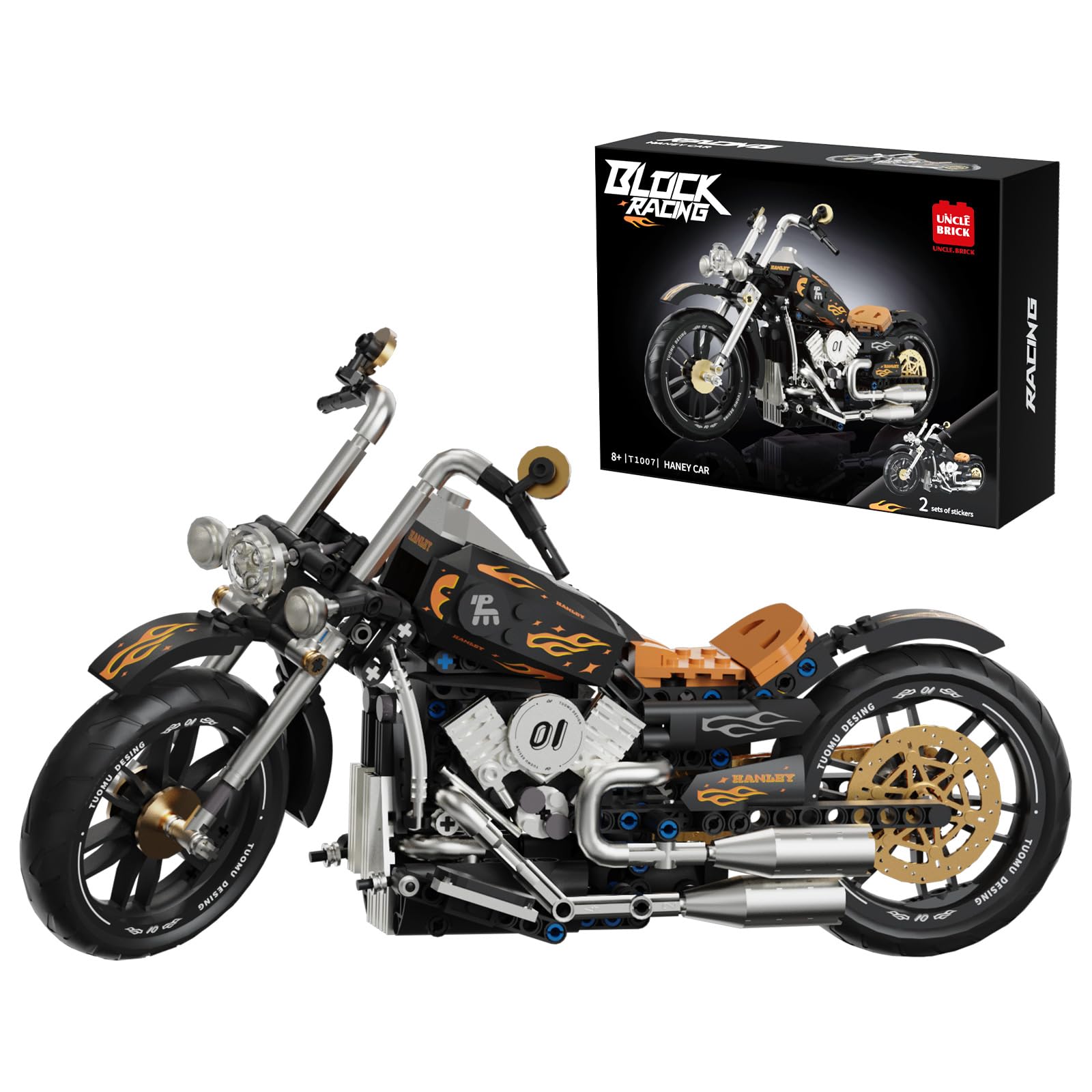 JUCYJULY Motorcycle Building Blocks Kits for