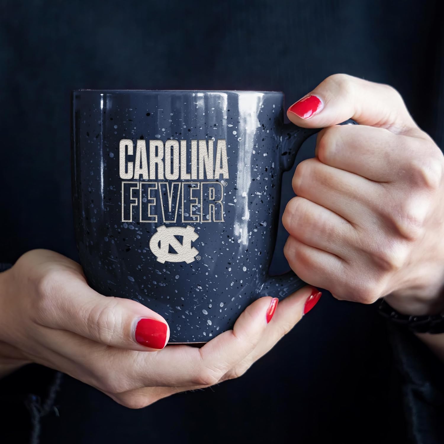 Rico Industries NCAA Team Slogans and Chants 16 oz Team Color Laser Engraved Speckled Ceramic Coffee Mug - Image 4