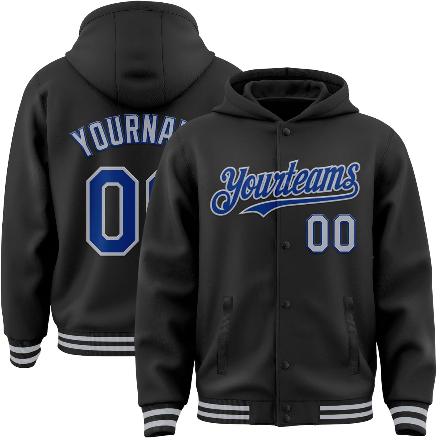 Custom Baseball Jackets Personalized Varsity Letterman Hoodie Jacket Stitched Name Number for Men Women Youth Kids