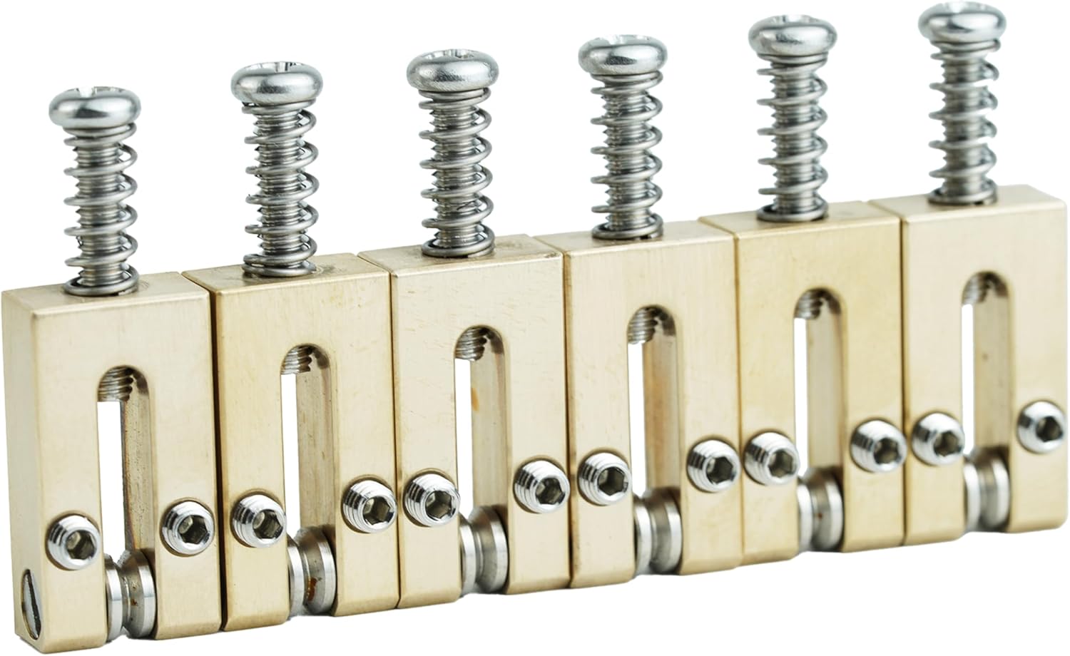 Guyker Brass Bridge Saddles - 10.5mm Roller Bridge Saddles Tremolo System Bridges Set Replacement for ST/TL Tele Electric Guitar (Rectangle Type)