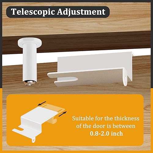Miniatura 2 de Cerradura superior para puerta de seguridad infantil, cerraduras de puerta superior para niños hechas de metal duradero, cerraduras ajustables para
