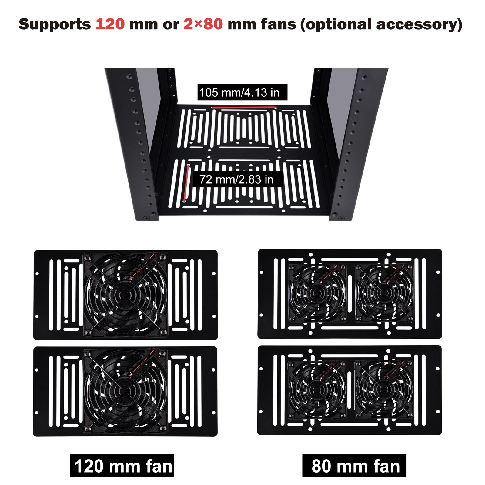 GeeekPi DeskPi RackMate T0 Plus, 4U 10 Zoll Serverschrank, 260 mm Tiefes Mini-Rack mit Regalboden & Blindplatte, für NAS, AV- & Netzwerktechnik (Schwarz)