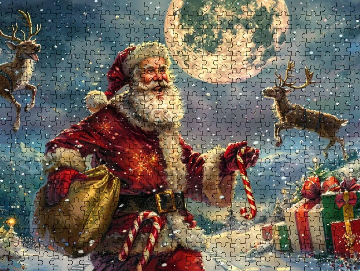 Choinka Ojcze Boże Narodzenie, Puzzle 3000 sztuk dla dorosłych, drewniana