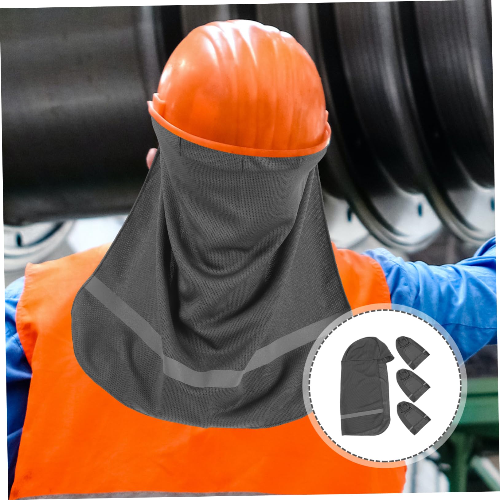 Veemoon Per Casco Di Con Striscia Riflettente Protezione Per Il Collo Attività All'Aperto Maniche Cuffia Per Uomo Nastro Per Cappello Protezione