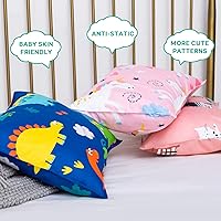 Vista 6 de Cottonblue - Almohada para niños pequeños con funda de almohada de 100 % algodón orgánico de 14 x 19 pulgadas, para dormir, lavable a máquina