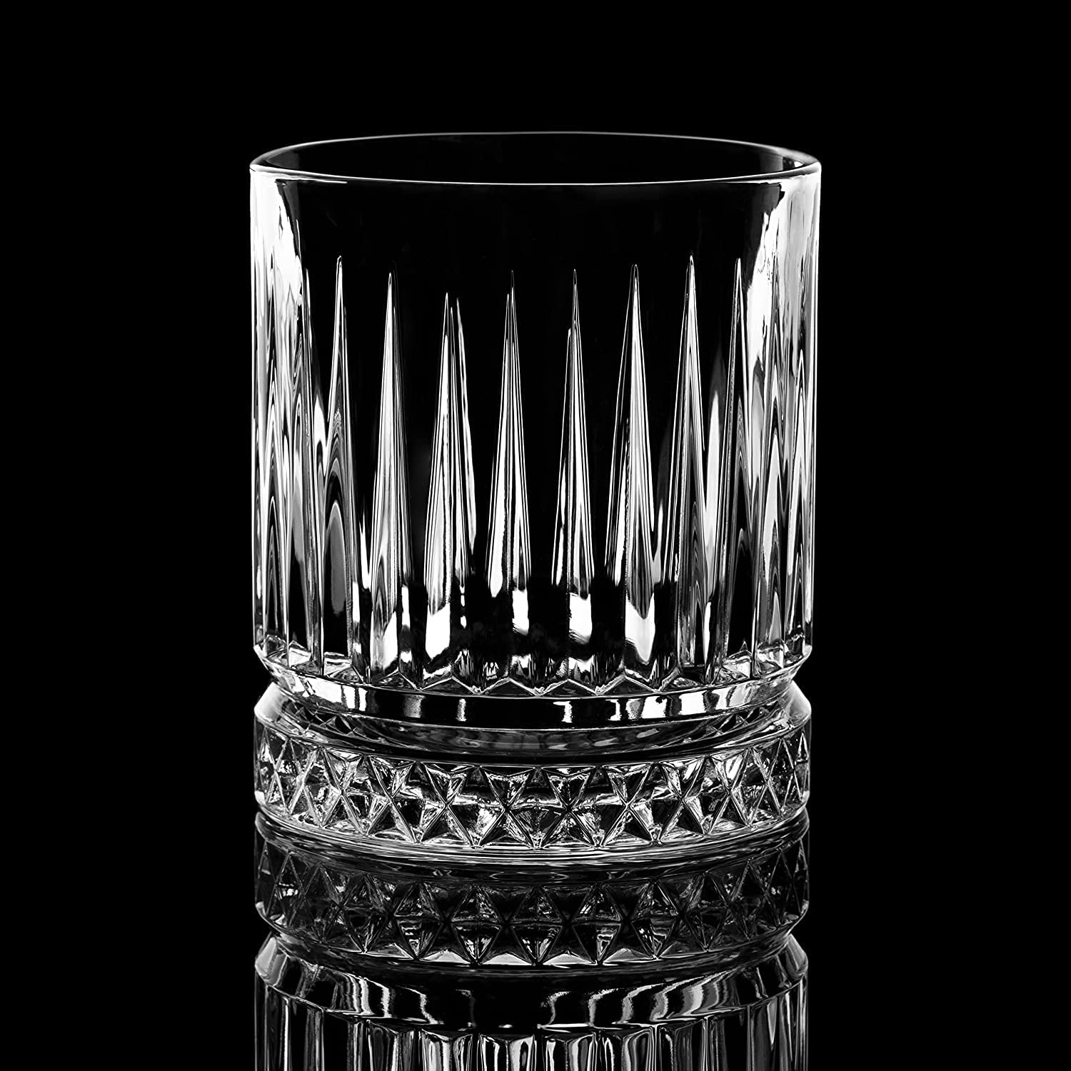 Ezalla Crystal Whisky Glass for Drinks Whisky Glasses Set of 6 355 ml Bar Glass for Drinking Bourbon, Whisky, Scotch, Cocktails, Cognac- Old Fashioned Cocktail Tumblers 1