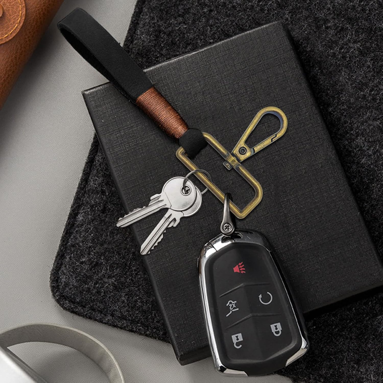 12pcs 1-1/2" Inside Diameter D Ring Lobster Clasp Claw D Ring Swivel Lobster Clasp Lobster Lanyard Clasp Keychain Clips Hook for Swivel Snap Fashion Clips,Jewelry,DIY Crafts Supplies(Antique Bronze) - Image 5