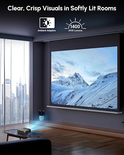 Miniatura 6 de Proyector 4K HDR 1400 ANSI Ultra HD Proyector inteligente portátil con Wifi6 y Bluetooth, HDMI eARC, DD+, NFC, enfoque automático para cine en casa,