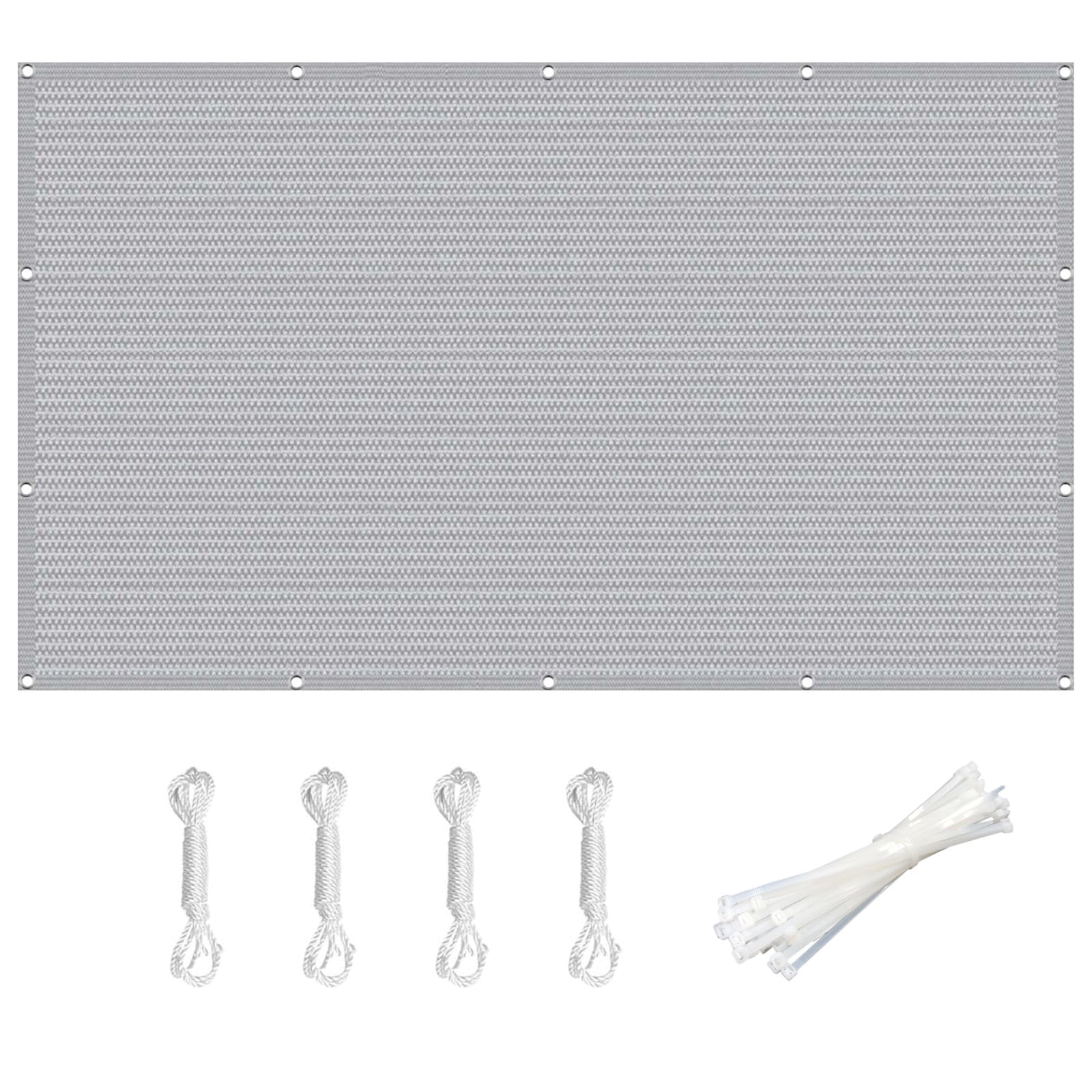 Brise vue balcon contre le vis-à-vis avec oeillets de fixation faciles