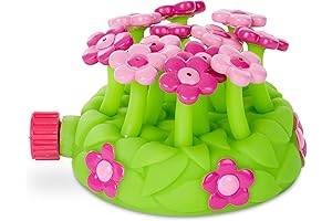 Melissa & Doug Outdoor Sunny Patch Pretty Petals Flower Sprinkler Toy with Hose Attachment