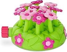 Melissa & Doug Sunny Patch Pretty Petals Flower Sprinkler with 12 Durable Flower Sprayers & Garden Hose Attachment for Exciting Backyard Water Play, Outdoor Toys for Kids Ages 3+
