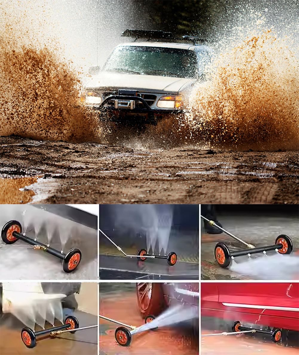 myjka podłogowa, 2 w 1, Power Washer, szczotka do mycia podłogi, szczotka do mycia samochodu, z 3 prętami przedłużającymi 4000 psi