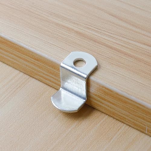 Miniatura 6 de 80 clips de lona desplazados de metal, clips de marco de fotos, abrazaderas de espejo para pintura de cuadros, pizarra, con tornillos (20 piezas de