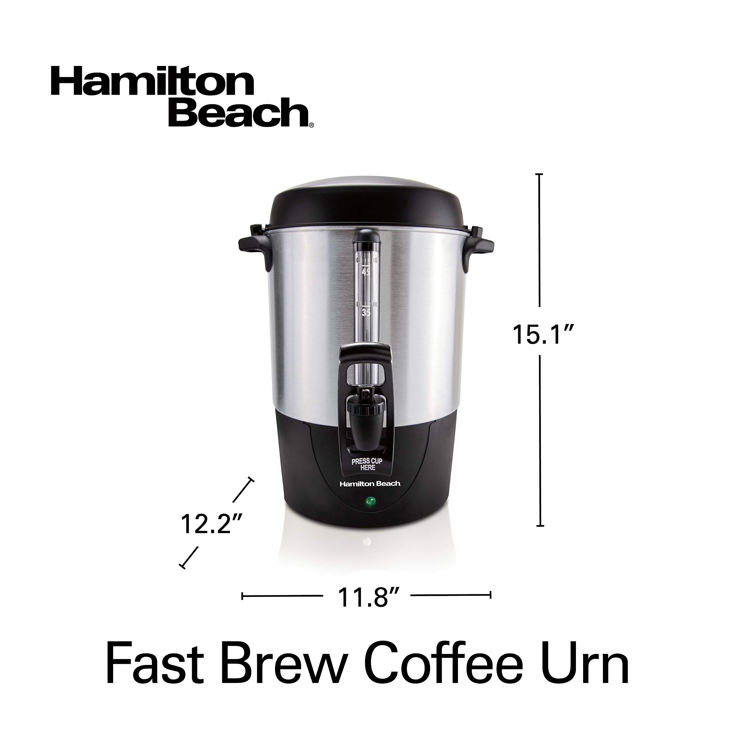 Hamilton Beach 40521 Coffee Urn and Hot Beverage Dispenser, 45 Cup