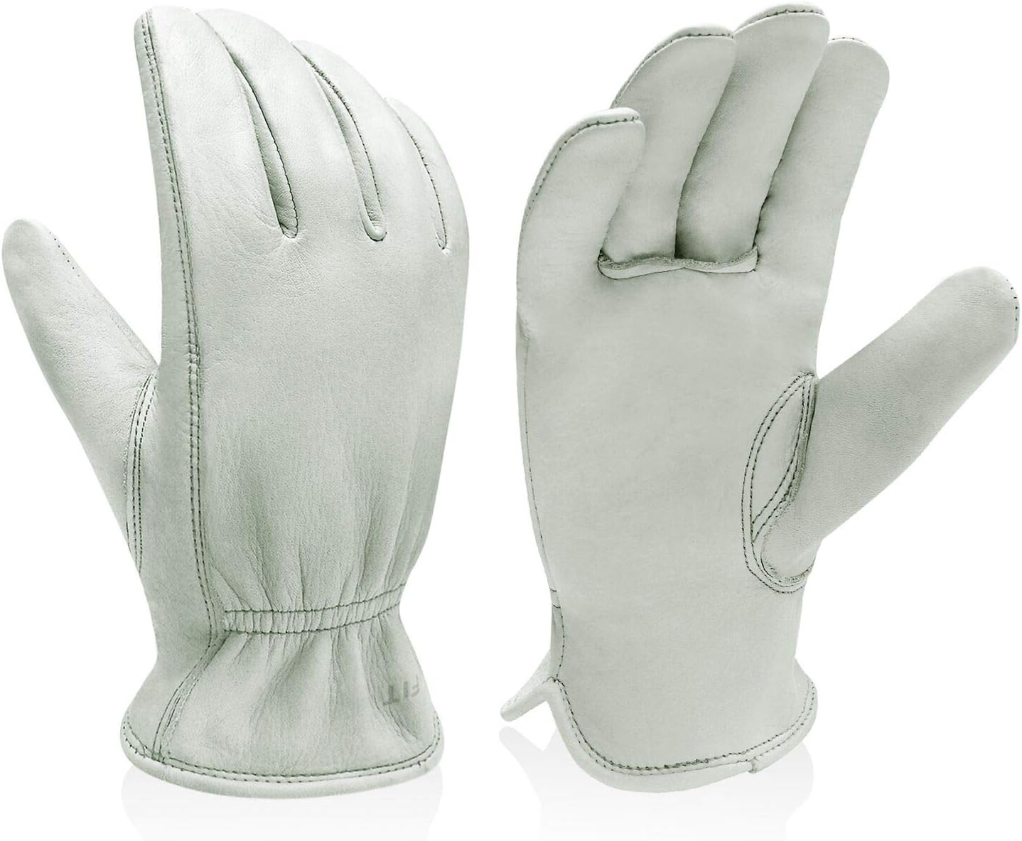Intra-FIT Unlined Cow Leather Garden Gloves, Perfect for Truck Driving/Warehouse/General Work